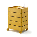 Rounded Corners Five-Tier Storage Utility Carts Movable and Rotating