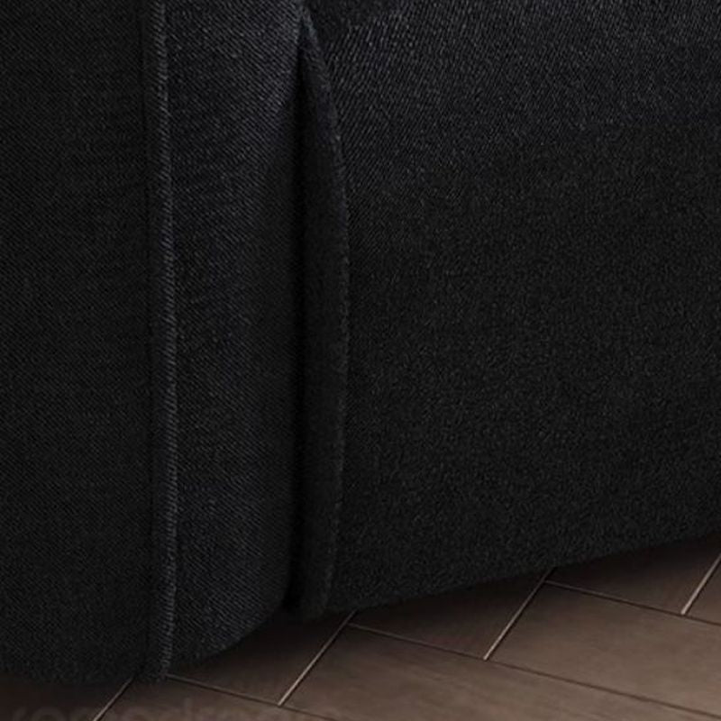 Loveseat with Flannel Upholstery in Black/Jade Green/Beige, Includes Arm