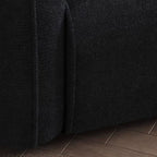 Loveseat with Flannel Upholstery in Black/Jade Green/Beige, Includes Arm