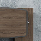 Office Desk with 2 Drawers, Cabinet, Stump Base, Exterior Shelf, Cable Management, Front Splash, and Cooling Hole
