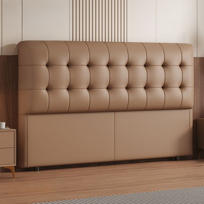 Trendy Panel Headboard with No Distressing, Piled Tufted Rectangle Design for King/Queen/Full Bed, Featuring Sponge Upholstery and Standard Height