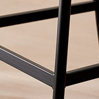 Casual Rawhide Bar Stools in Midnight Black/Lemon Color/Caramel with Back, Saddle Seat, and Leg Rest