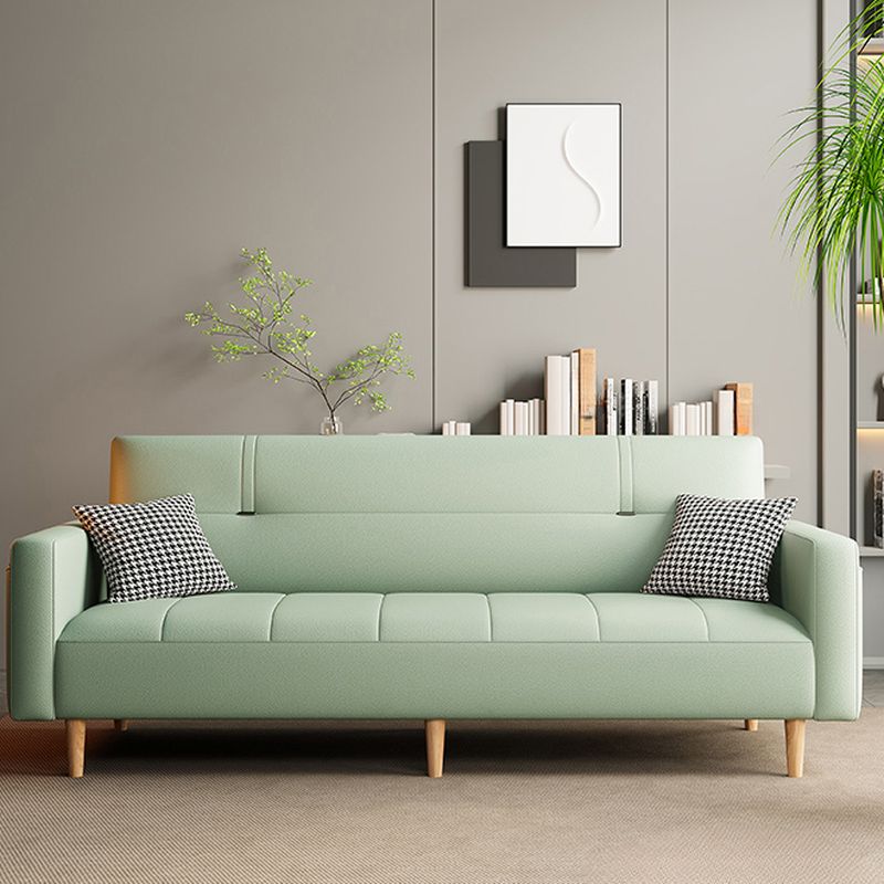 Grey/Olive Green/Azure Pu Leather Loveseat/Sofa Couch with Armrest