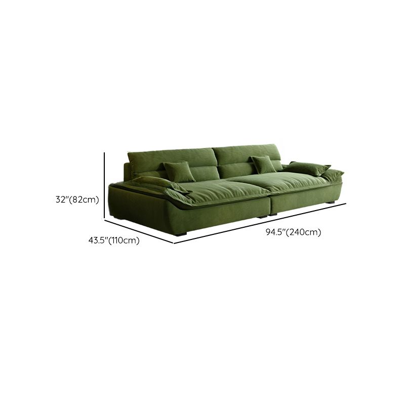 Emerald Green Standard/Single Sofa with Arm and 4/3 Pillows