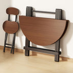 Laminate Dining Table with Crossed Legs, Scratch-repellent, Foldable, 2-seater
