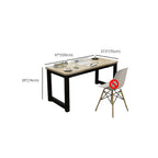 Modern Rectangular Laminate Writing Table in Chalk/Unfinished Color