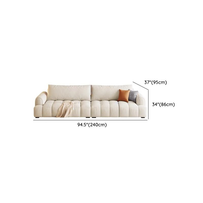 Off-White Standard Sofa with Armrest for Drawing Room