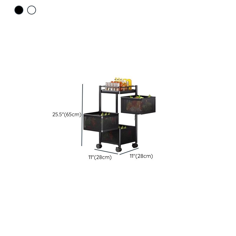 Square/Round Portable Center with Alloy Countertop and Basket, Available in 4/3 Baskets