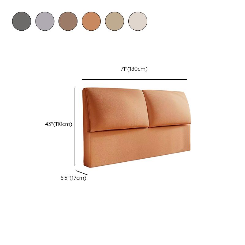 Trendy Panel Headboard in Natural Wood with No Distressing, Rectangle Shape for King/Queen/Full Bed, Cotton Upholstery, Standard Height