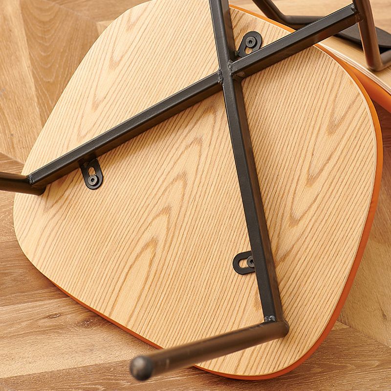 Modish Drawing Room Upholstered Side Chair with Ink Steel Legs, Standard/Low Back, and Foot Pads