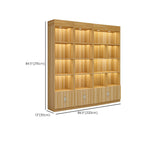 Multi-shelf Modern & Contemporary Style Wood Hutch Cabinet for Living Room