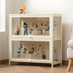 Bambusa Flooring Curio Cabinet with Stockroom, 4 Cabinets/3 Cabinets/2 Cabinets, 4 Shelves/3 Shelves/2 Shelves, 4 Doors/3 Doors/2 Doors