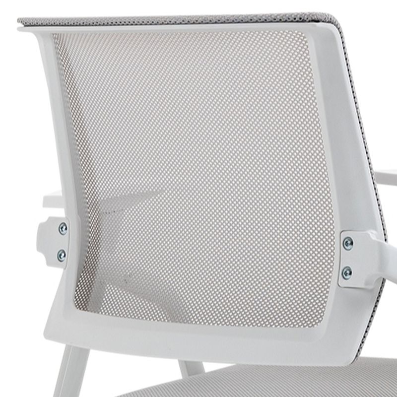 Casual Metal Framed Folding Training Chair/Side Chair for Tile Flooring with Uncovered Back and Support Rail