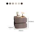 Modish Drawer Storage Bedside Table with 2 Drawers and Pleather Countertop