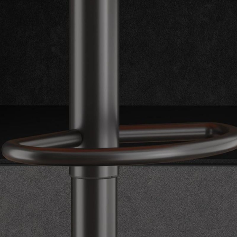 Contemporary Multi-levelled Tanned Hide Bar Stools with Arm Swivel Pail Seat
