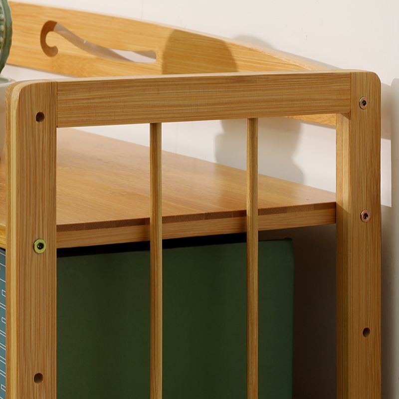 Natural Color Vertical Rack Storage with 5-Shelf/4 Shelves/6 Shelves and Open Back