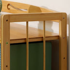 Natural Color Vertical Rack Storage with 5-Shelf/4 Shelves/6 Shelves and Open Back
