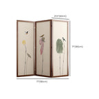 Cocoa Translucent Indoor Foldable Temporary Wall Divider with Gauze, 3/4 Panels, Standalone