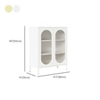 Casual Kitchen Storage with Hutch, Narrow Storage Shelf, Alloy Countertop, Adaptable Shelf, and 3/2 Doors