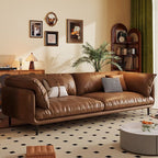Modish Solid Color Standard Sofa/Loveseat in Auburn with Arm and 2 Pillows for 3-seater/4-seater/2