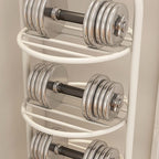 Art Deco Glam Steel Oval Shoe Rack with 8/7/6 Shelves for 11-20/1-10 Pairs in Drawing Room