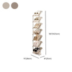 Art Deco Polymerized Material Rectangle Shoe Rack for 1-10 Pairs in Drawing Room with Individual Shoe Cubby Holes