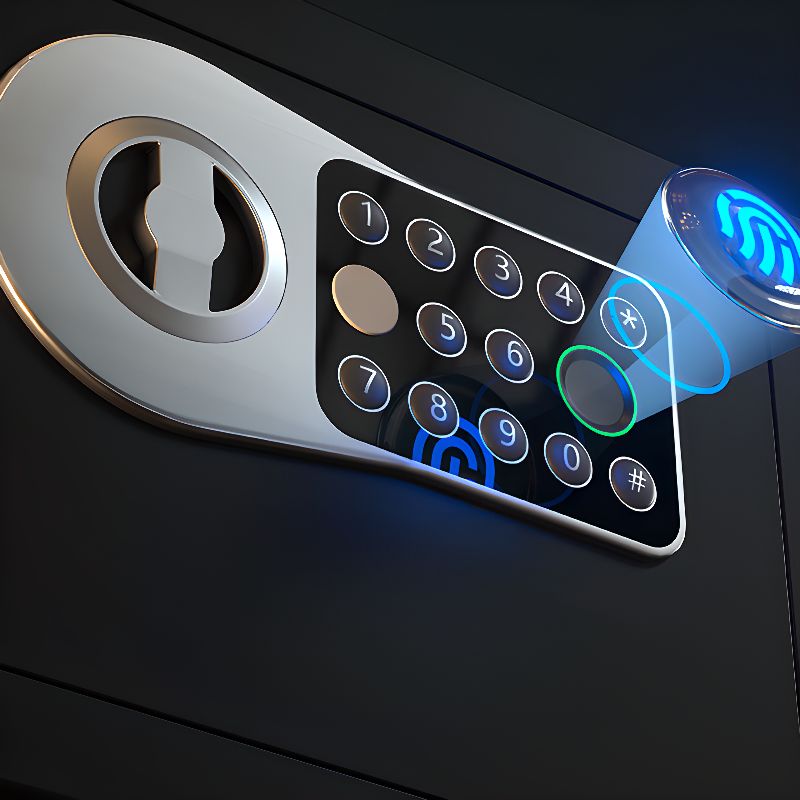 Steel Security Safe with Battery, Lockable and Keys Included