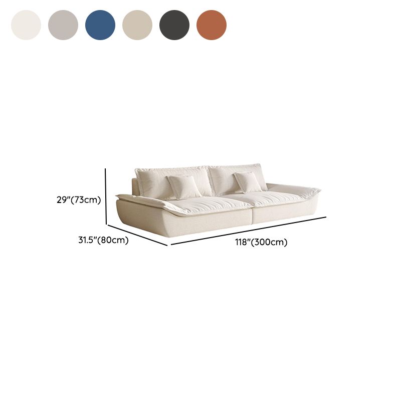 Modish Solid Color Stain Resistant Standard Sofa/Loveseat for 3-seater/4-seater/5 Person with 2 Pillows