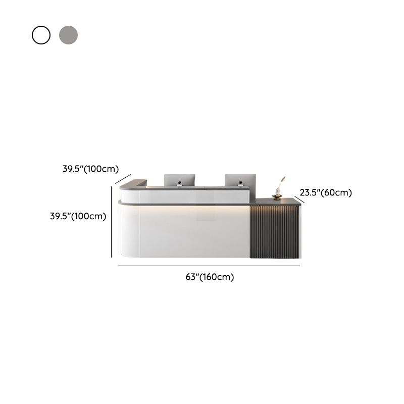 L-Shape with Cupboard Hutch Keyboard Tray Cable Management 2 Drawer Pedestals Filing Cabinet and Desk Return