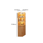 Detached Scratch-immune Accent Cabinet with 3/4 Exterior Shelves, Cabinet Knobs, Sepia/Wood Color Top, Soft Close Drawer, and Stain Resistant