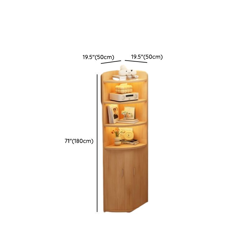 Detached Scratch-immune Accent Cabinet with 3/4 Exterior Shelves, Cabinet Knobs, Sepia/Wood Color Top, Soft Close Drawer, and Stain Resistant