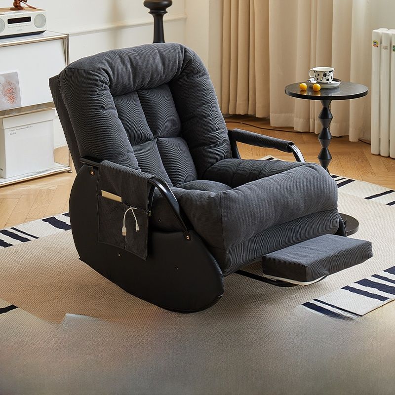 Ergonomic Stationary Rocking Chair with Rear Back