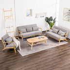 Comfortable Scandinavian Sofa with Foam Cushioning and Non-Skirted Design