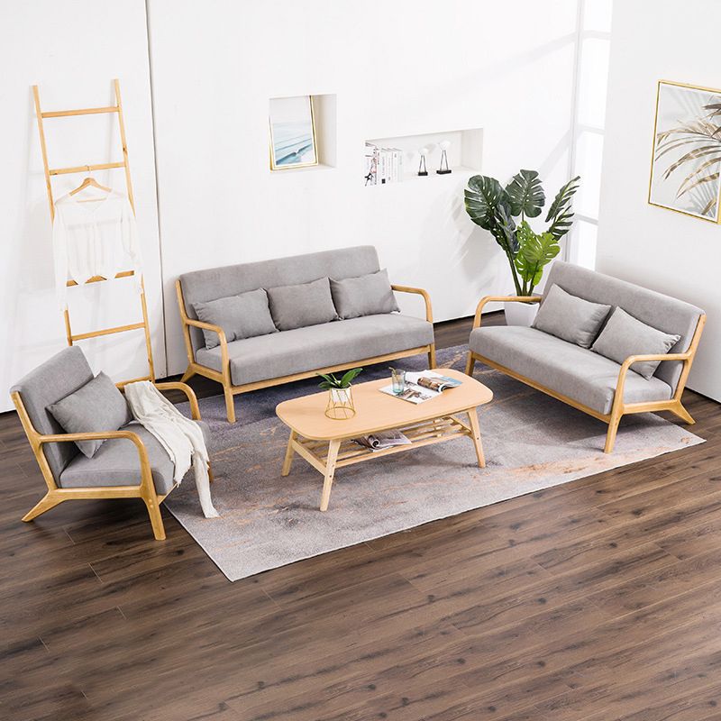 Comfortable Scandinavian Sofa with Foam Cushioning and Non-Skirted Design