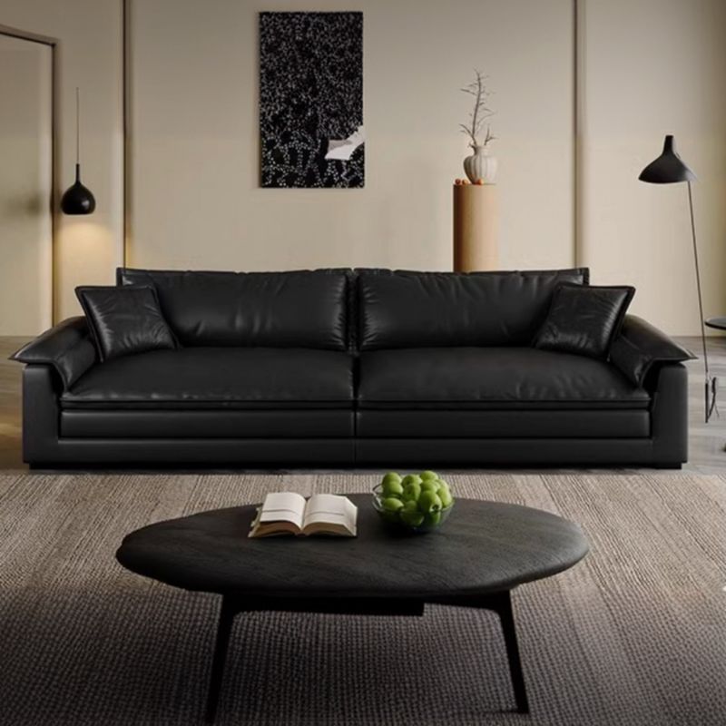 Drawing Room Standard Sofa in Midnight Black with Armrest