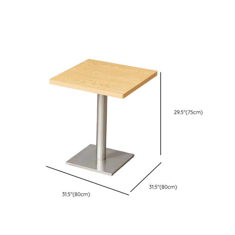 Veneer Dining Table with Pedestal Base, Heatproof, Seating for 4/2-seater/Seats 3