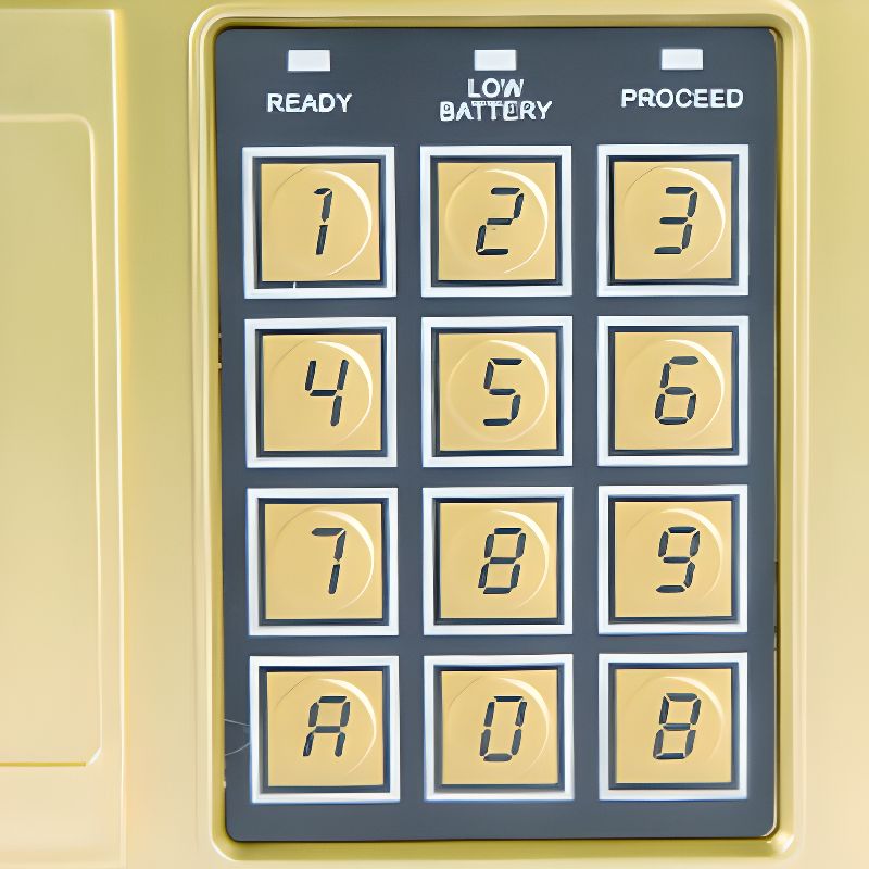 Steel Security Safe with Battery Included, Lockable Design, and Keys