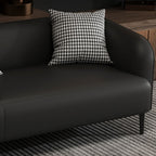 Drawing Room Standard Sofa in Pu Leather with Dark Gray/Sage/Amber Color and Armrest