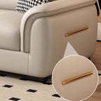 Modish Solid Color Stain Resistant Standard Sofa/Loveseat/Single Sofa in Beige with Arm, 4-seater/3-seater/6-Seater