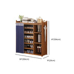 Art Deco Bambusa Rectangle Shoe Rack with 3/4/7 Shelves for 11-40+ Pairs in Drawing Room