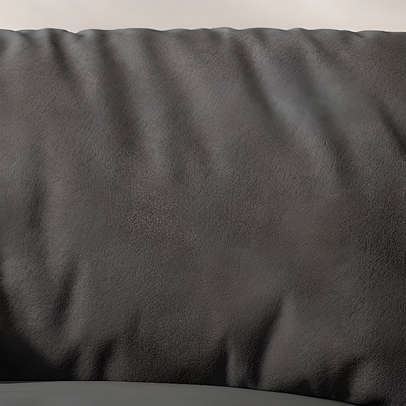Standard Sofa in Dark Gray/Amber Color/Off-White with 4 Pillows