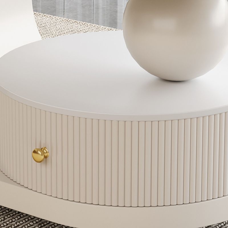 Oval Cart Coffee Table with Wagon Wheel Base and Caster Wheels