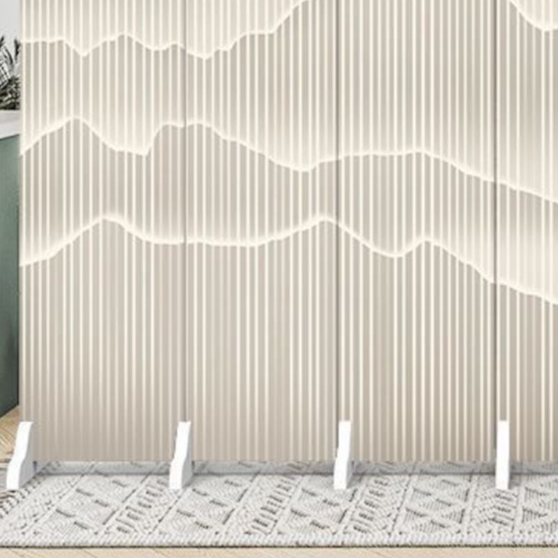 Modern Indoor Opaque Fold Away Temporary Wall Panels with 7 Panels, Double Sided Print, and Flaxen Screen Material