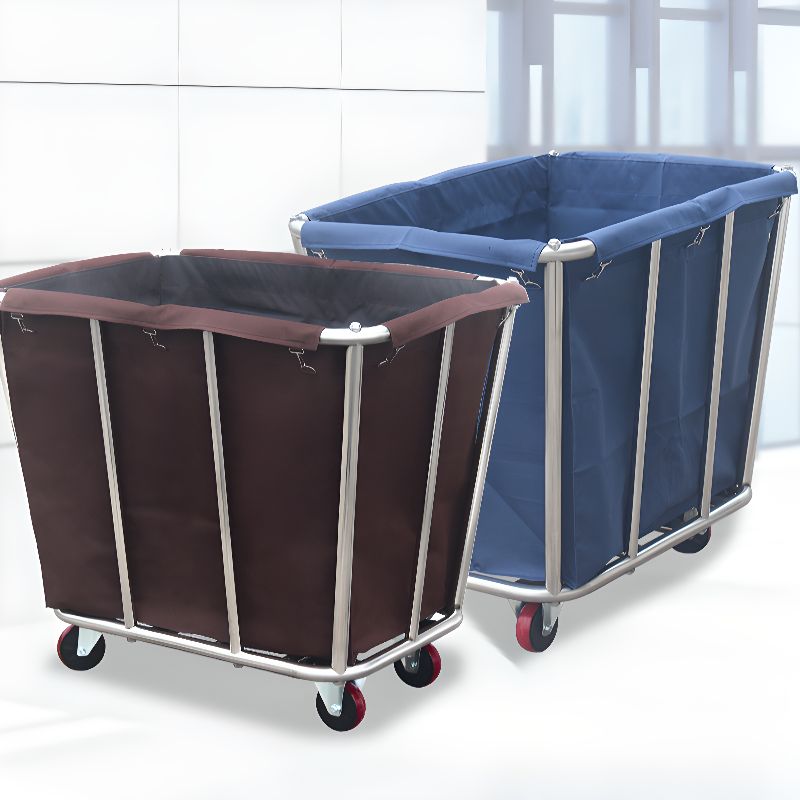 Alloy Laundry Cart Washable and Removable with Casters for Adult