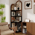 Modern Simple Style Nook Decorative Cabinet with 3/4 Exterior Shelves, Laminate Countertop in Midnight Black