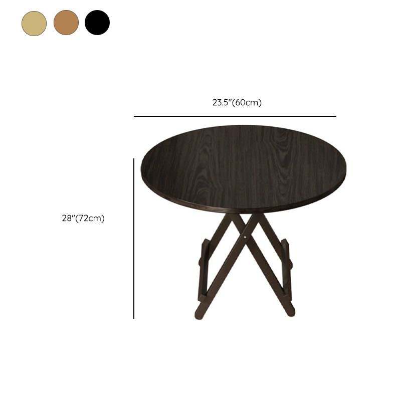 Composite Wood Dining Table with Crossed Legs, Scratch-proof and Foldable, Square Top for 2-seater