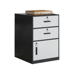 Modern Lockable Wood Filing Cabinet with Key Lock & Drawer / Cabinet