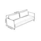 Standard Square Arm Leather Stain Resistant Sofa Couch with Pillows