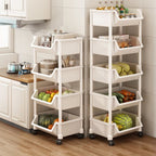 Trolley with Basket, Available in 2/3/4 Baskets, Beige Top