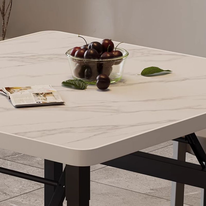 Modish Anti-abrasion Timber Square SpaceSaver Collapsible Card Table with Ink Base